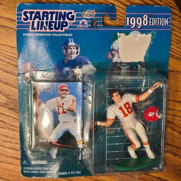 Vintage Starting Lineup 1998 Elvis Grbac Kansas City Chiefs NFL Action NIP - Picture 1 of 5